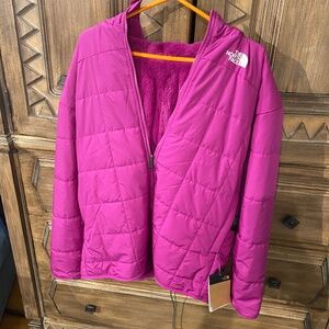 Mulberry Pink Reversible Hooded Jacket -  Northface Jacket